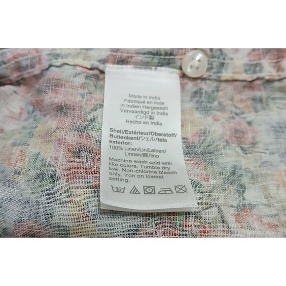 J crew mens medium ALBIATE 100% ITALIAN linen casual shortsleeve shirt green - Picture 8 of 8